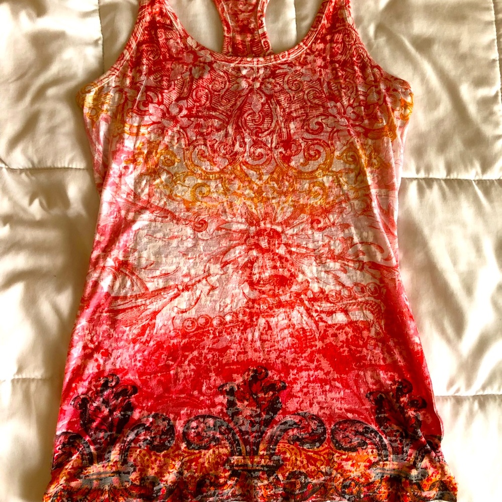 Multi colored racer back tank